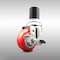 Service Caster 3 Inch 316SS Red Polyurethane Swivel 1-3/4 Inch Expanding Stem Caster Brake SCC-SS316EX20S314-PPUB-RED-TLB-134 - alternate 2